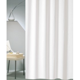 Anesis Hotel Bathroom Curtain Fabric Polyester - Waterproof White 180x200