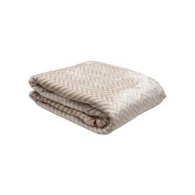 Anesis Beige Super Double Velvet Jacquard Blanket 220x240